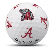 TaylorMade TP5 ALABAMA CRIMSON TIDE Golf Ball - One Ball Roll Tide
