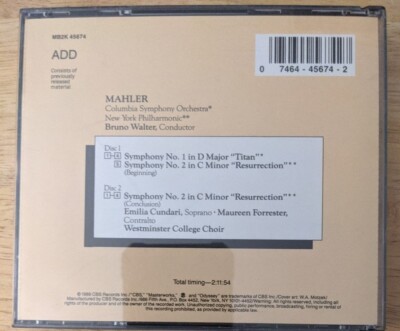 Columbia Symphony Orch Mahler Symphonies Nos 1 & 2 Odyssey/Sony