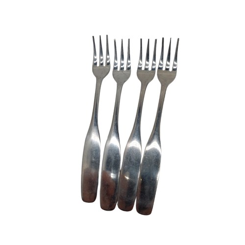 Vintage AMC APOLLO Stainless Flatware 4 Piece Seafood cocktail Forks plus 1 unbr - Picture 2 of 10