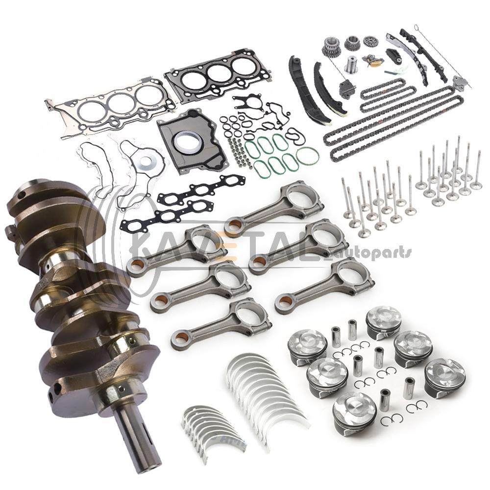 3.0TT V6 Engine Rebuild Piston Gasket Timing Kit w/ Crankshaft Rods For Maserati