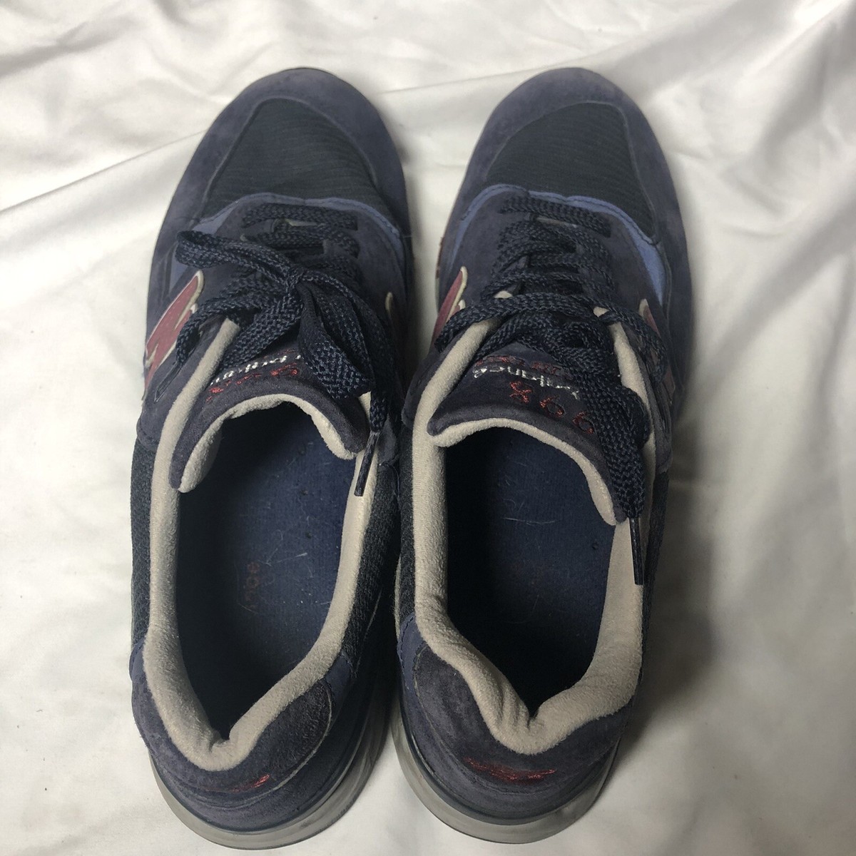 New Balance 998 MB Navy Blue Red Suede‎ Sneakers Size 10.5 Men New Balance Made in USA M998 MB D Mens US size 11.... | Depop main image 4