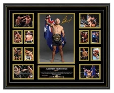 ALEXANDER THE GREAT VOLKANOVSKI 2023 UFC SIGNED LTD EDITION FRAMED MEMORABILIA