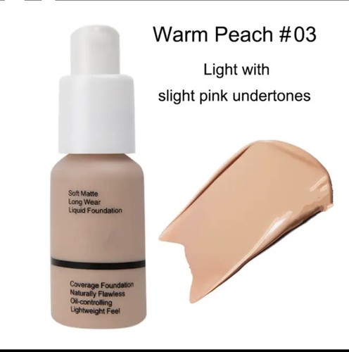 Full Coverage Liquid Foundation Soft Matte Light Oil Control Moisturizing Makeup - Picture 6 of 8