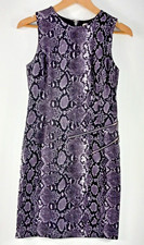 Michael Michael Kors Sheath Dress Women's Size 2 Black Gray Snakeskin Sleeveless
