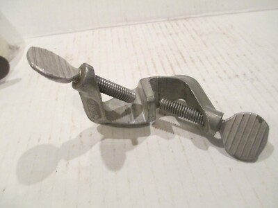 One Vintage Scientific Lab Line Alumaloy Two-Way Double Clamp Medical Lab    B36