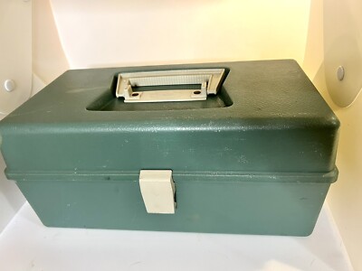 VINTAGE 1950s/60s Plano 5000 tackle box vintage green excellent shape 2  trays | eBay