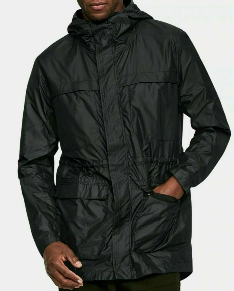 Under Armour UA SportStyle Elite Men's Full Zip Hooded Parka Jacket Black Sz 2XL - Image 3 of 4