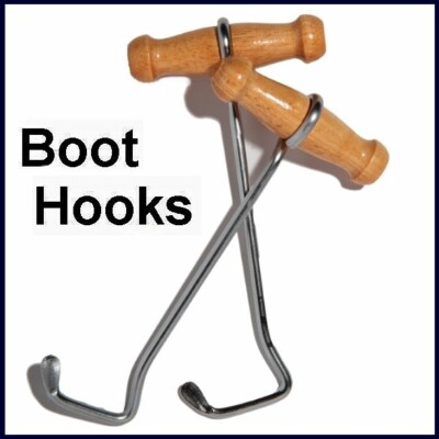 Boot Pulls or Cowboy Hooks for Western Boots Tug Handles 8'' Long handle