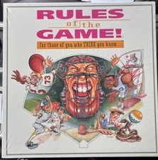 Rules of the Game Board Game Sports Trivia 1995 Game