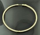 5.50 ct 14k Yellow Gold Natural Diamond Hoop Earring inside outside snap closure — photo 8