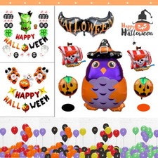 100 X latex Plain Helium balloons12" orange and black Pumpkin Foil DECOR BALONS 
