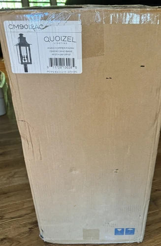 Quoizel Chalmers 3 Light 26" Tall Post Lantern with Clear Glass Model: CM9012AC - Picture 1 of 2