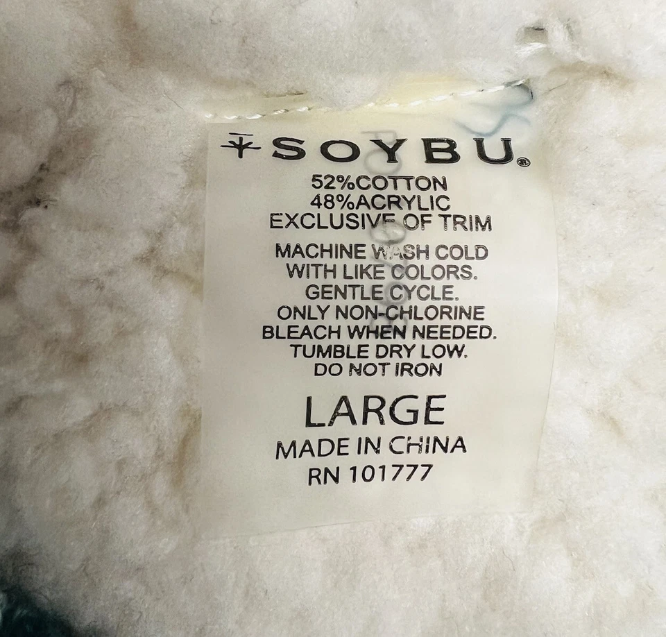 Soybu. Suéter cárdigón largo con capucha/bolsillos manga larga talla L para mujer Foto 3 de 4