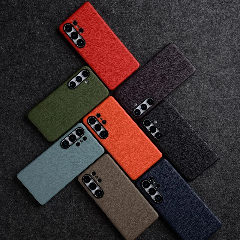 Funda Magsafe Melkco de Cuero Genuino para Samsung Galaxy S25 Ultra Trasera Cubierta Completa  Foto 2 de 4