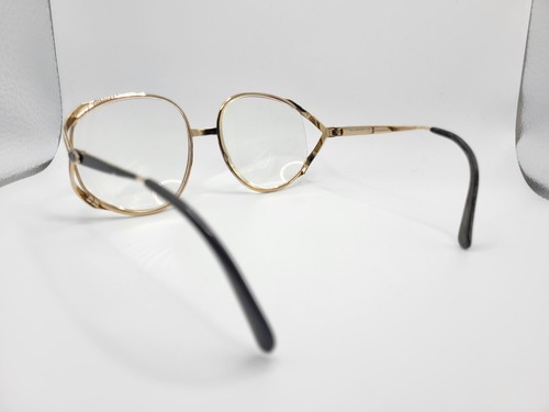 Vintage Christian Dior 2387 Austria Gold Round Eyeglasses FRAMES ONLY 55-16-120 - Picture 9 of 17