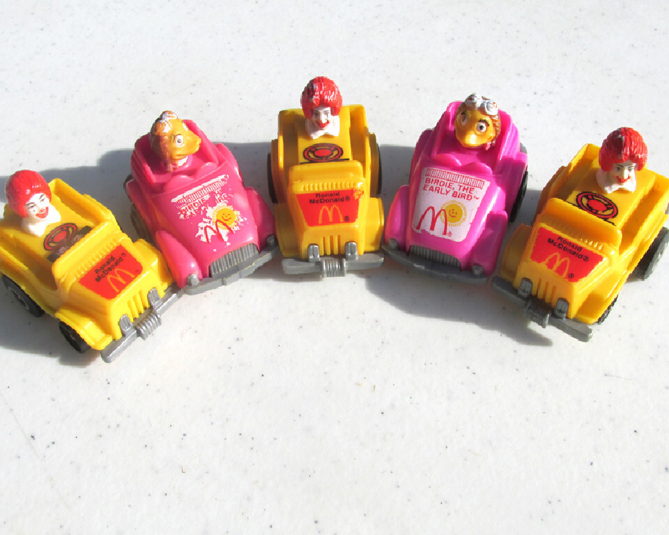 85'McDonaldsFast Macs Pull Back Cars 全4種 Vintage McDonalds (1985) FAST MACS set of 4 pull back cars