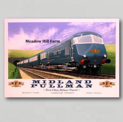 BR Blue Midland Pullman British Rail Promo Poster Advert Fridge Magnet
