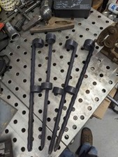 Steel Tiki Torch Holders (4-Pack) BlackSmith Hand Forged Iron Bar Made in USA