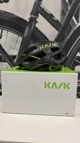 Kask Cycling Helmets Protone|Anthracite-Lime-Size M|BRAND NEW