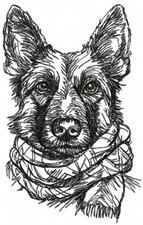German Shepherd Dog Breed Personalized Embroidered Fleece Stadium Blanket