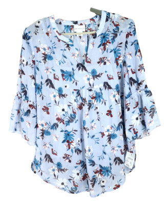 NWT LIZ CLAIBORNE Women's Polyester 3/4 Sleeve Twinset Blouse Tank Floral Size M