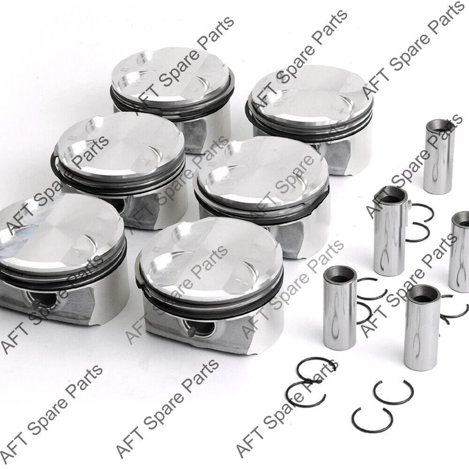 6PCS Pistons Rings Kit 10.7:1 Fit BMW E90 E60 E61 E83 128i 328i 528i X1 N52 3.0L - Image 2 of 4