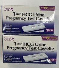 Lot of 2 NEW Personal Care 1 Step HCG Pregnancy Test Quick 99 Accurate 6/25 OF1