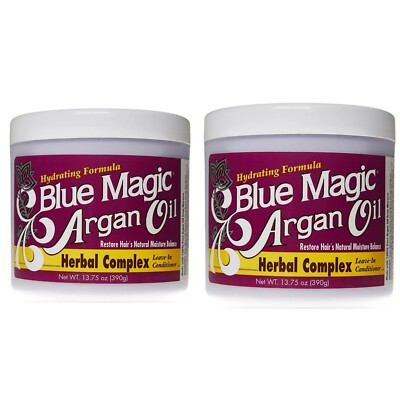 Blue Magic Arganöl Kräuterkomplex Leave In Conditioner 390g (2er Pack)