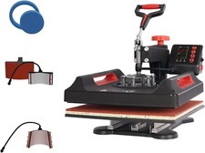 Digital Heat Press Machine 5 in 1 38x38cm Sublimation Printing Swing Away 360°