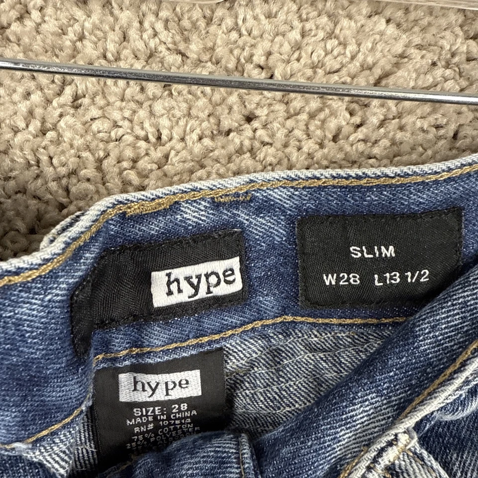 Pantalones cortos de jean Hype Distressed azul talla 28 Foto 3 de 4