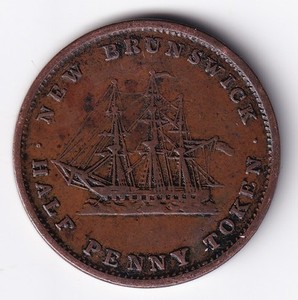 1843 New Brunswick Half Penny Token for sale | eBay