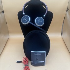 Jabra Link 370 Evolve 65 Mono Wireless Headset With Case Cord Dongle Bluetooth