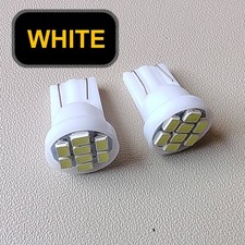 10PC T10 WEDGE 8-SMD 1206 LED LIGHT BULBS W5W 2825 158 192 168 194 WHITE