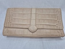 Pochette vintage Emporio Armani pelle effetto coccodrillo beige
