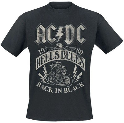ACDC T-Shirt Unisex Hells Bells 1980 schwarz Band-Merch, Bands