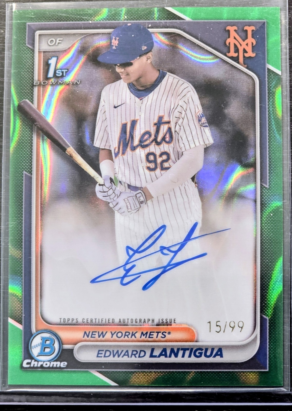 2024 Bowman Chrome Baseball Green Lava Edward Lantigua 1st Bowman RC AUTO /99