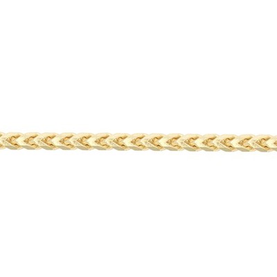 9 Karat Gold Jewelco London 3D Quadratischer Bordstein Franco 1,9 mm Anhänger Kette Halskette