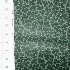 Green VIP Screen Print Cranston Coated Cotton Fabric 1/2 Yard 18 By 45 New