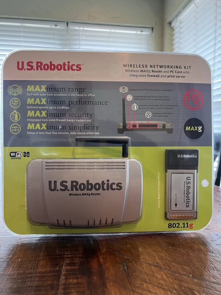 U.S. Robotics Wireless Networking Kit 802.11g & PC Card. New In Package Bundle - Image 2 of 3