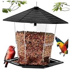 Bird Feeders for Outdoors Hanging Bird Feeder Wild Birds Seed 1 Black