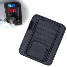Car Sun Visor Organizer, Sunvisor Organizers with Sunglass Holder  1 PC Black