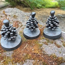Christmas D cor Cast Metal Pinecones 4" Rustic Metal