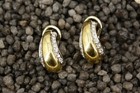0,32 ct. Brillant Creolen 750 Gold Diamanten VS2-SI2 H 8,57 g Bicolor 18 Karat