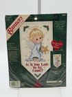 Vtg Dimensions Holly Babes Angel 8582 Cross Stitch 8"x14" Nos 1998 Christmas New
