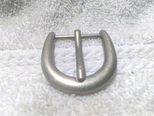 Small Silver Brushed Metal Replacement Belt Buckle Great Usable Shape