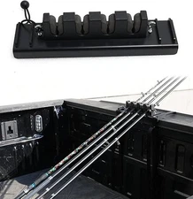 NEW Fishing 4-Rod Holder for Truck Tailgate with Foam Protection & Secure Straps