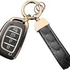 Key Fob Cover Keychain Fit for Elantra Tucson Sonata Elantra GT Ioniq 4 Buttons
