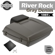River Rock Gray Denim Razor Pack Trunk Luggage Pad Fits Harley/Softail 97+