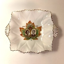 Shelley 1959 Royal Visit to Canada Square Bone China Dish 5.75