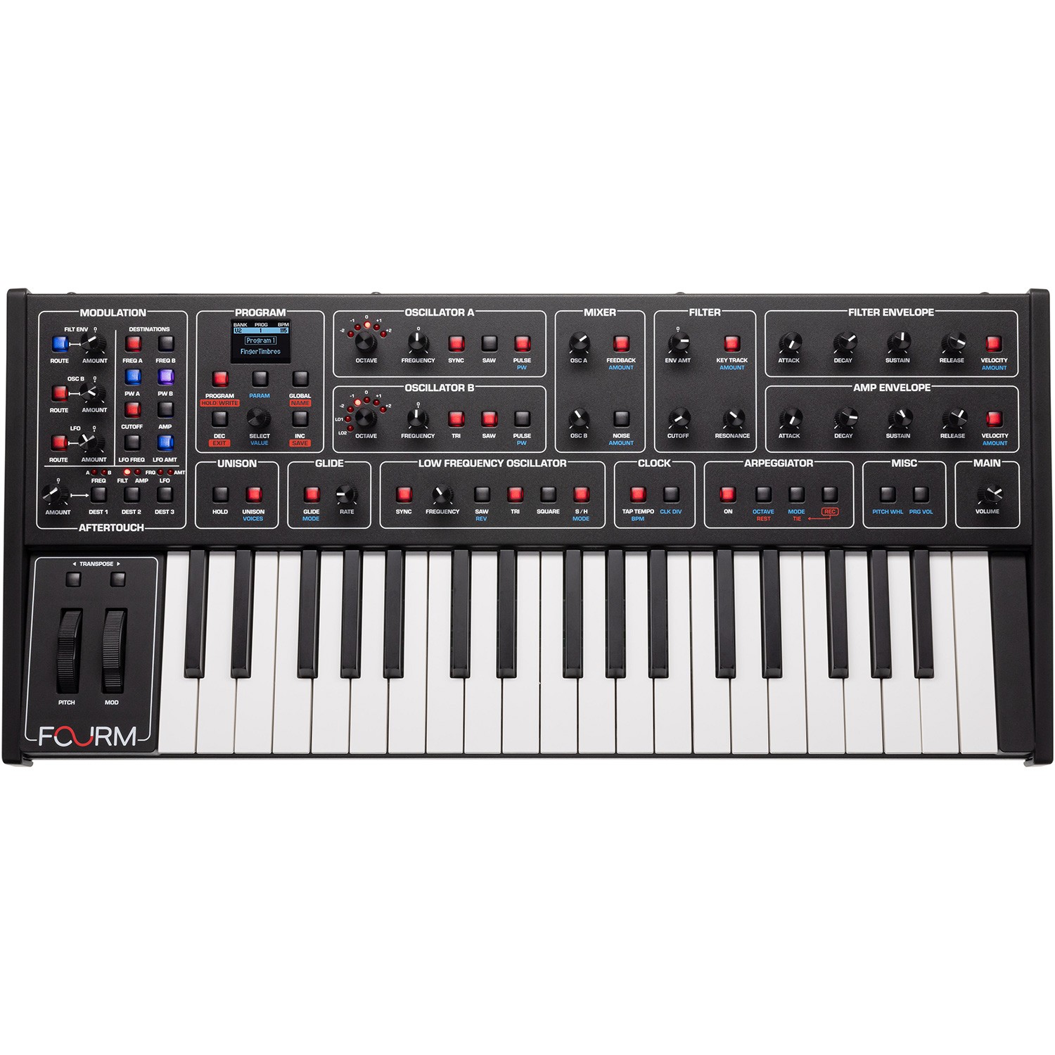 Sequential Fourm Compact 37-Key Keyboard Analog Synthesizer (Demo Deal)